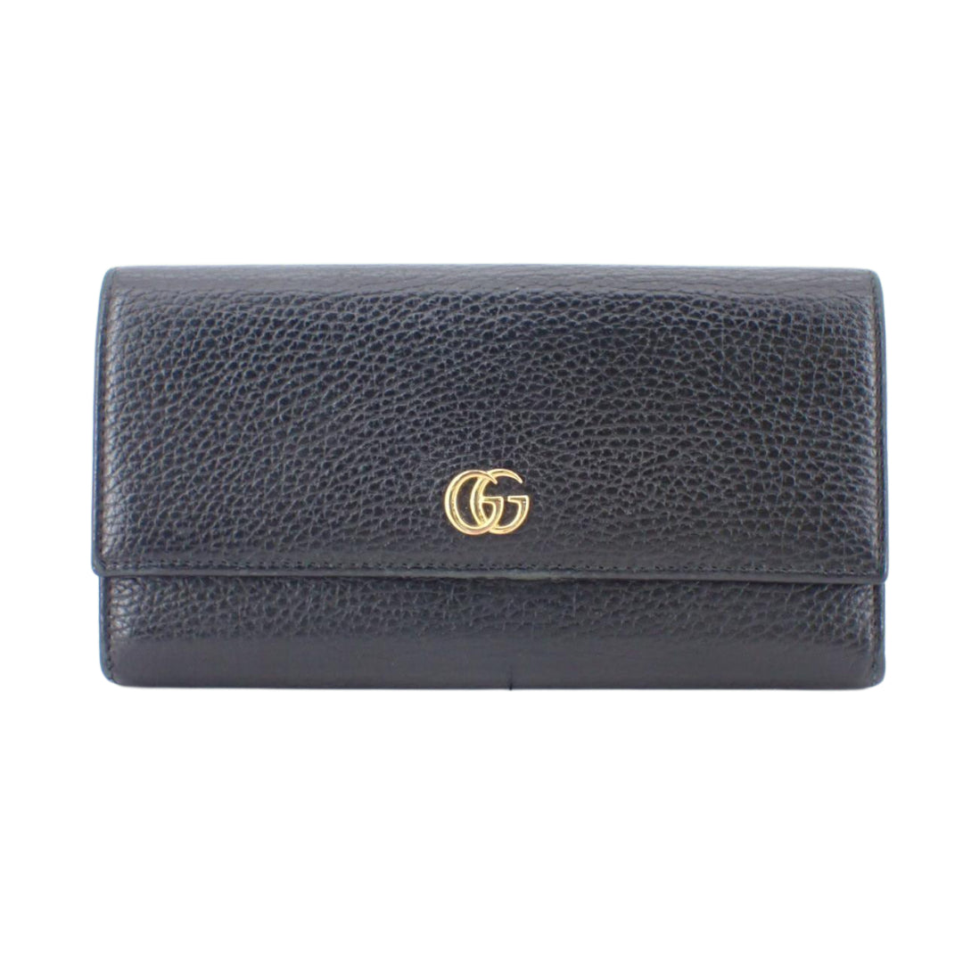 Black Double GG Long Wallet