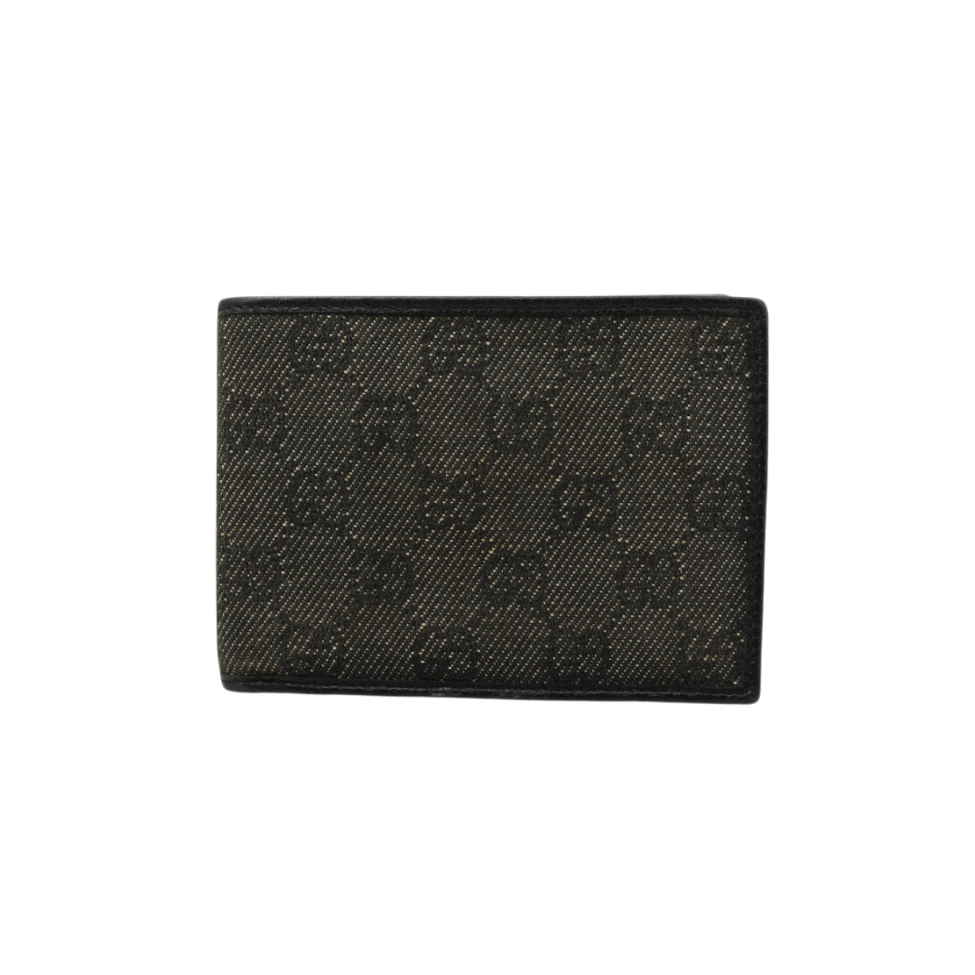 Black GG Canvas Bi-Fold Wallet