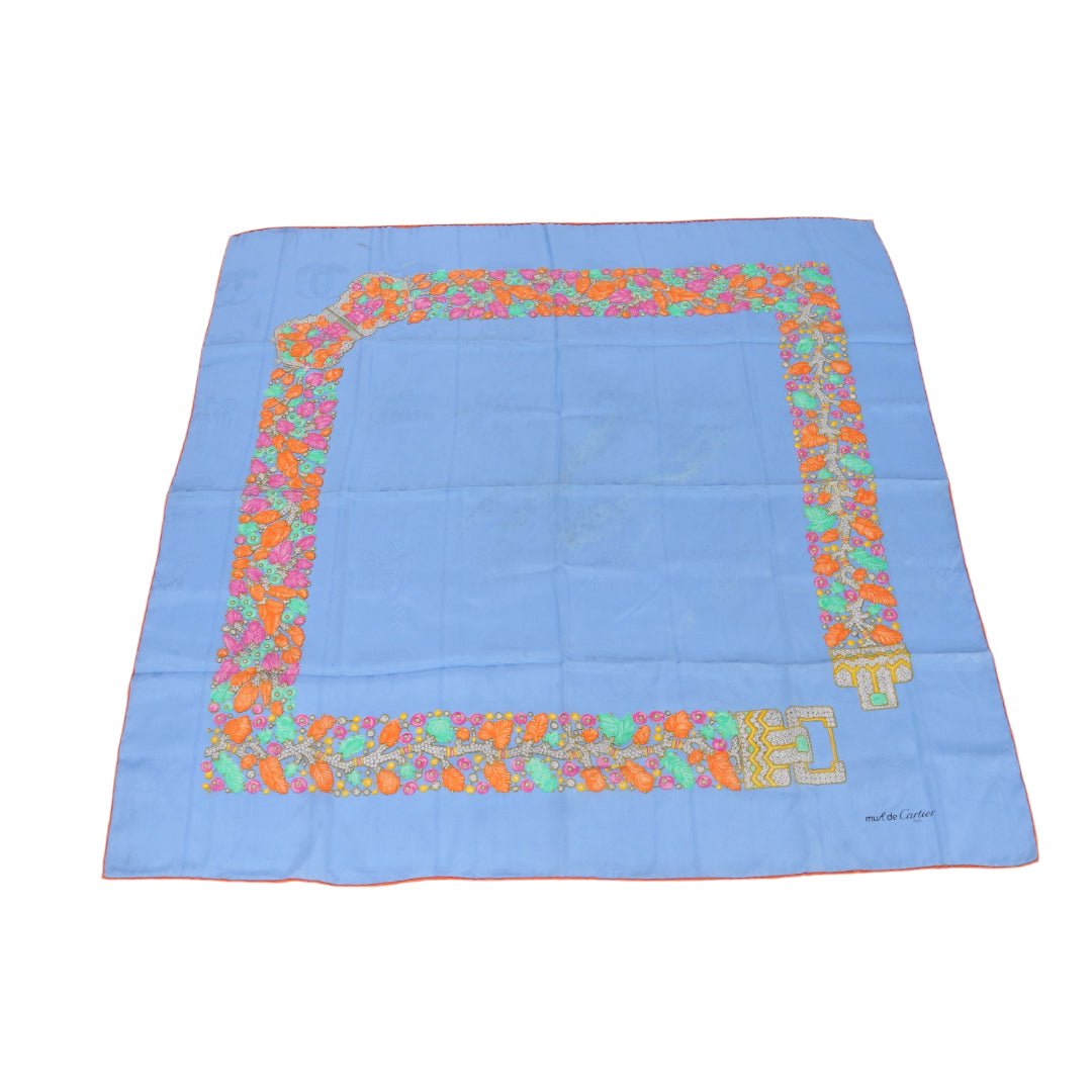 Blue Silk Scarf