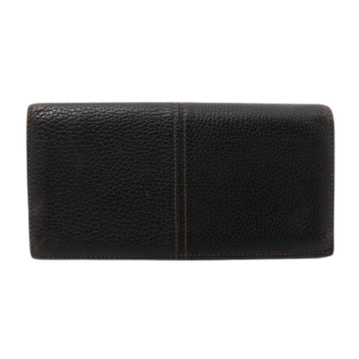 Black Leather Long Wallet