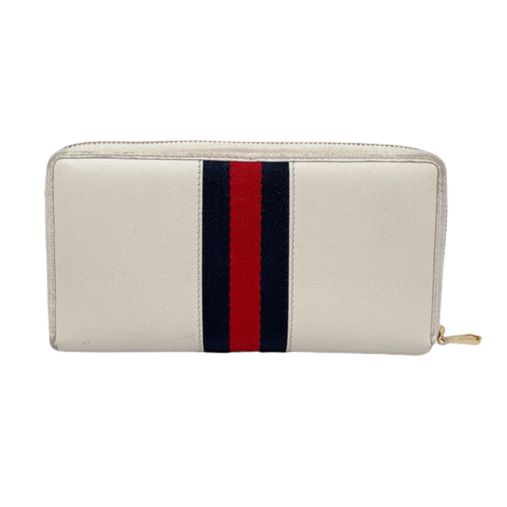 White Shelly Line Zippy Long Wallet