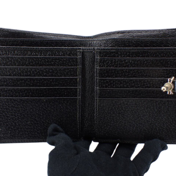 Black GG Canvas Jackie Bi-fold Wallet