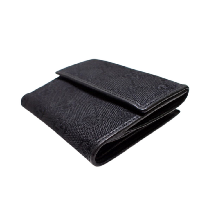 Black GG Canvas Bi-fold Wallet