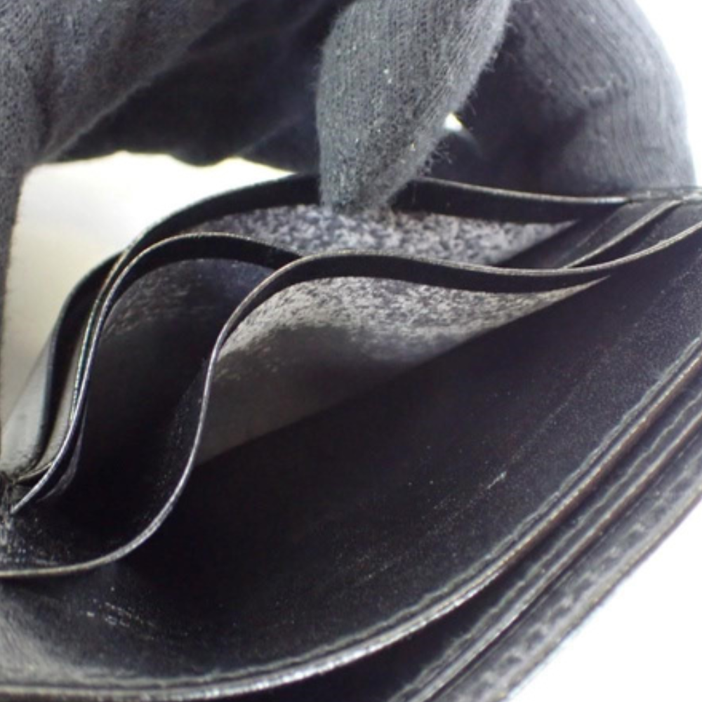 Black Leather Bi-fold Wallet