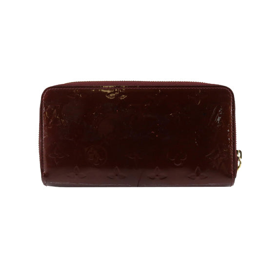 Vernis Maroon Zippy Wallet
