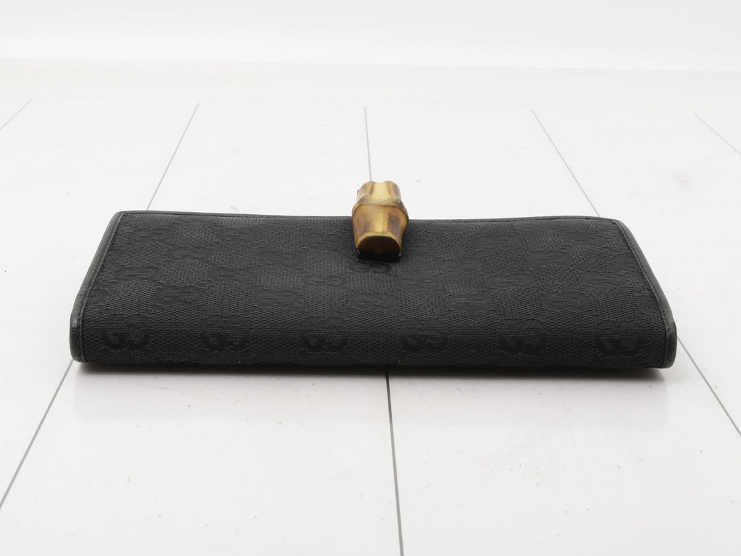 Black Bamboo Long Wallet