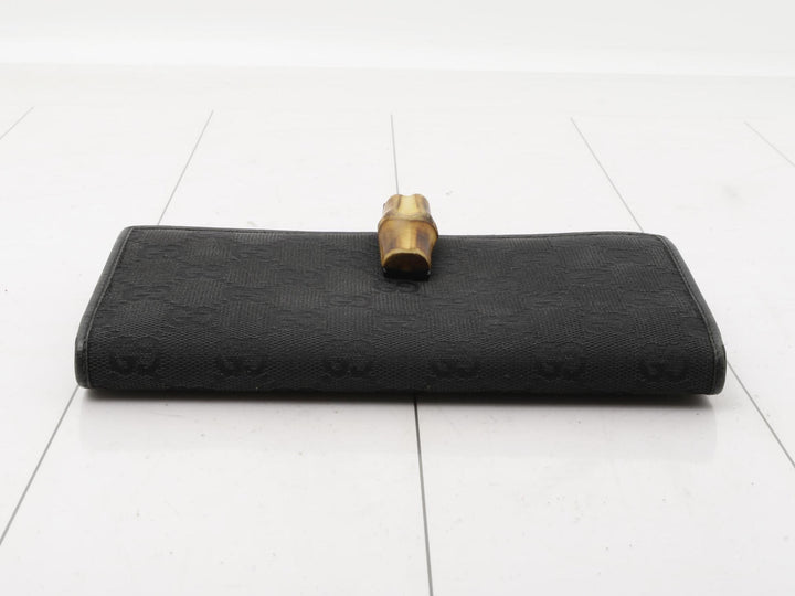 Black Bamboo Long Wallet