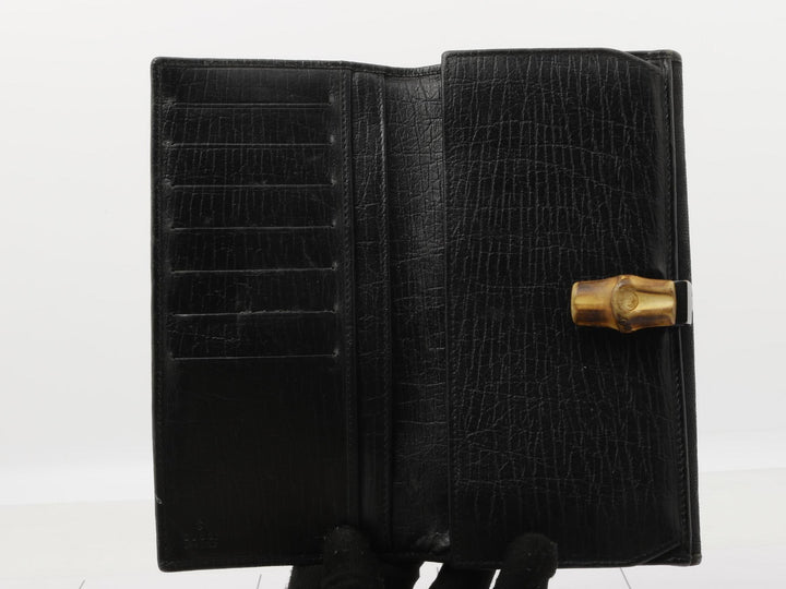 Black Bamboo Long Wallet