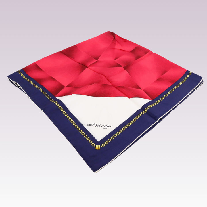 Navy Blue Silk Scarf