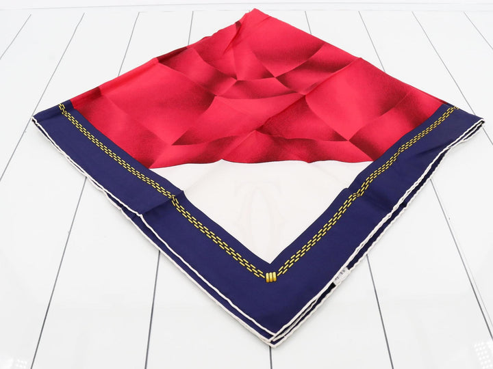 Navy Blue Silk Scarf