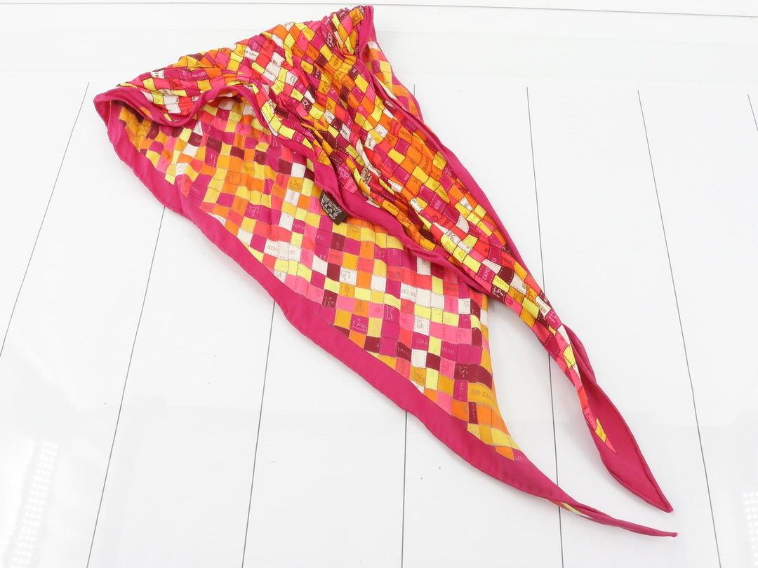 Yellow Shelly Line Tote Bag