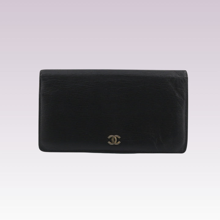 Black Double G Long Wallet