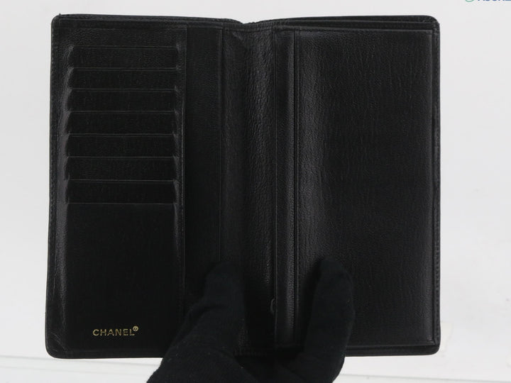 Black Double G Long Wallet