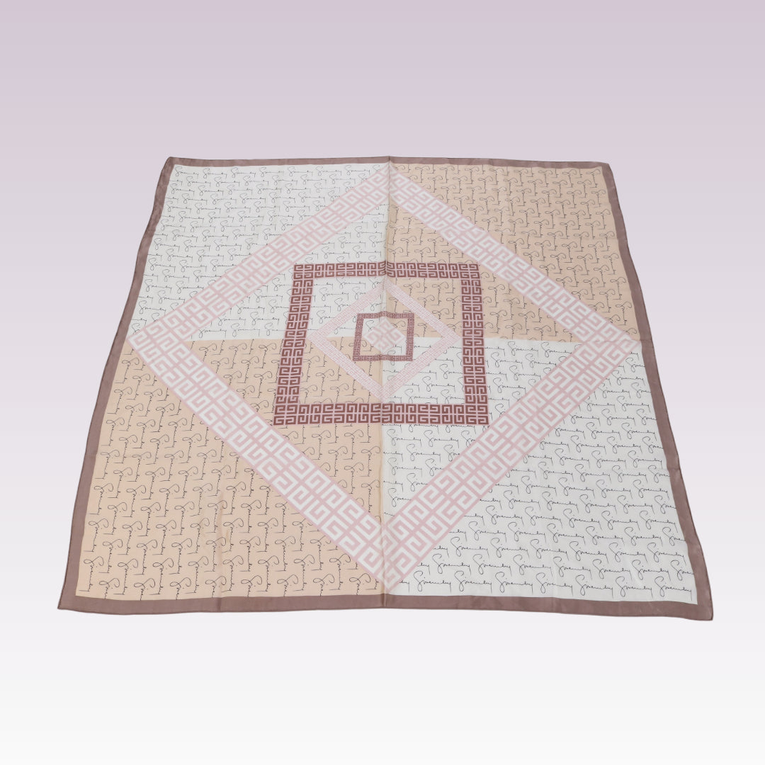 Beige Silk Scarf