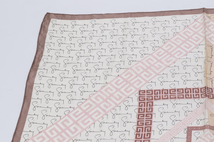 Beige Silk Scarf