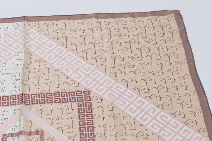 Beige Silk Scarf