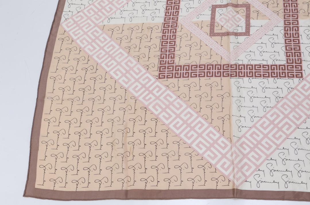 Beige Silk Scarf