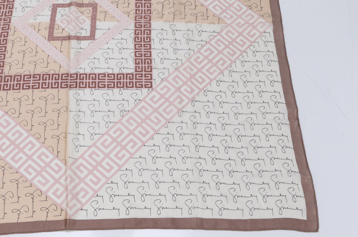 Beige Silk Scarf
