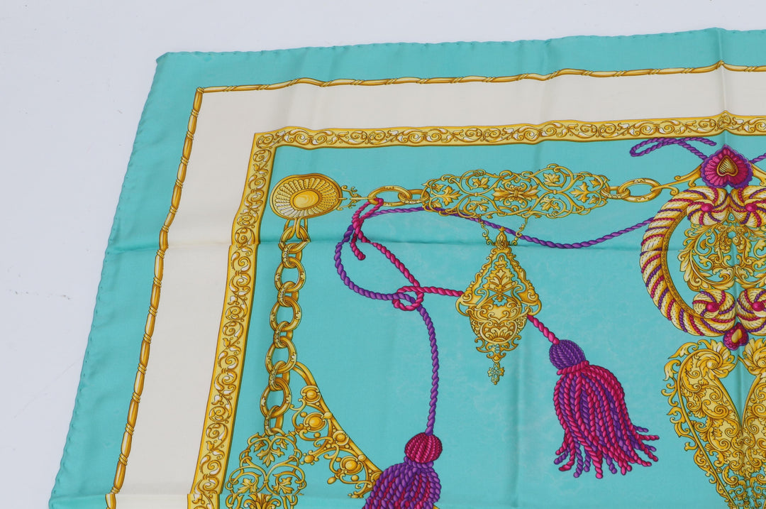 Navy Blue Silk Scarf