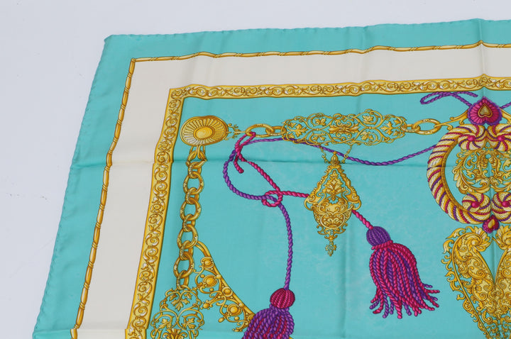 Navy Blue Silk Scarf