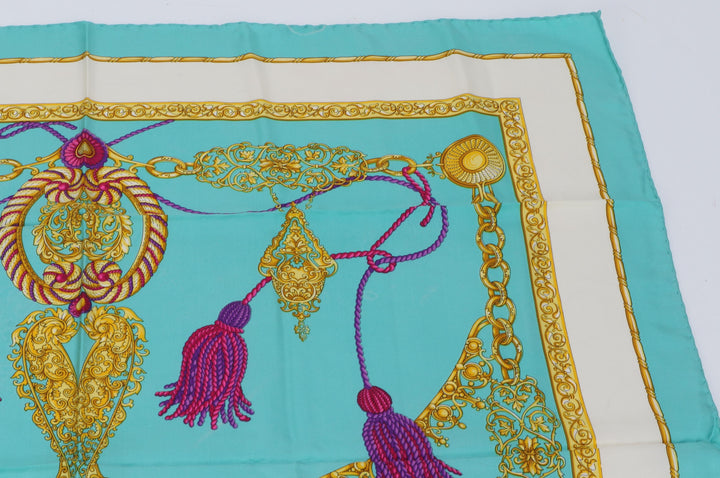 Navy Blue Silk Scarf