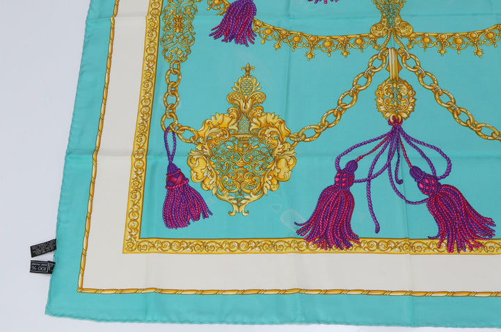Navy Blue Silk Scarf