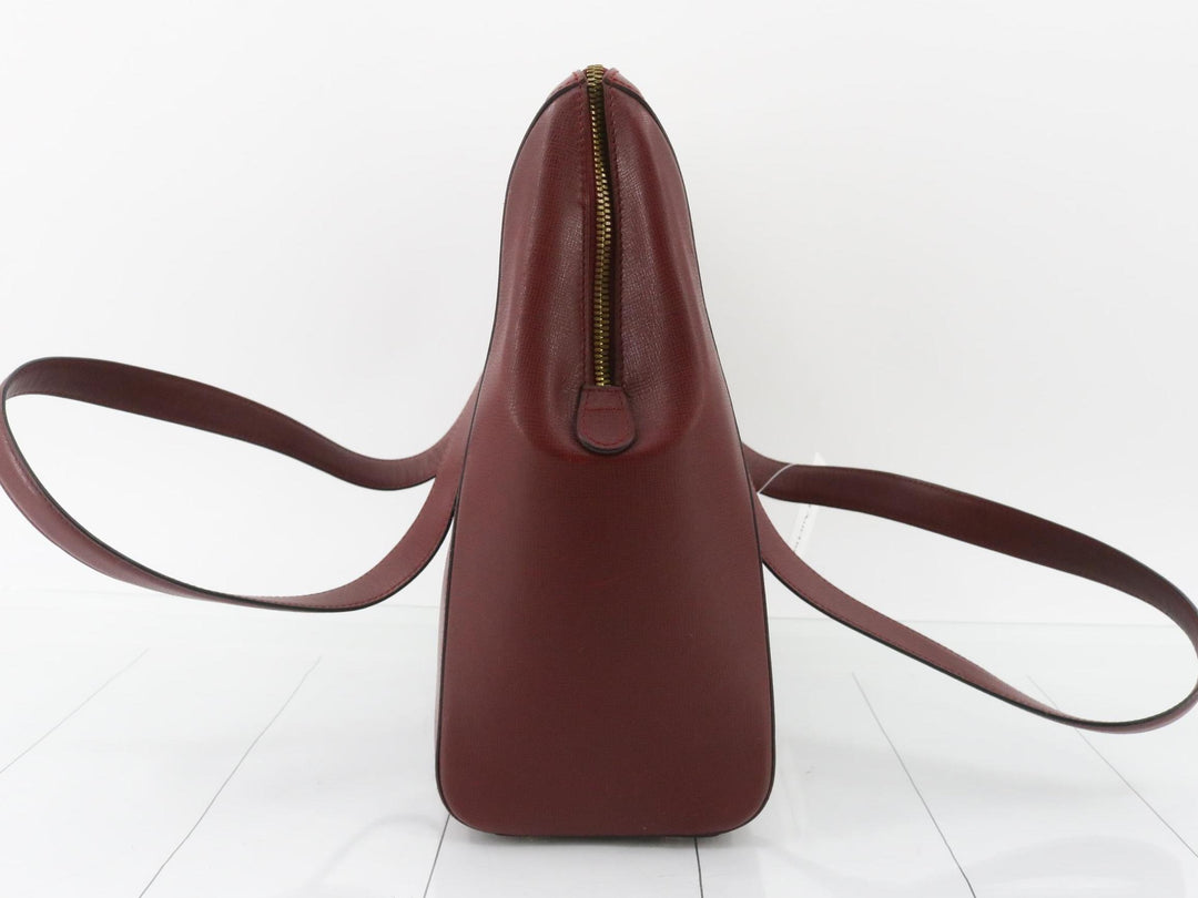 Red Leather Shoulder Bag