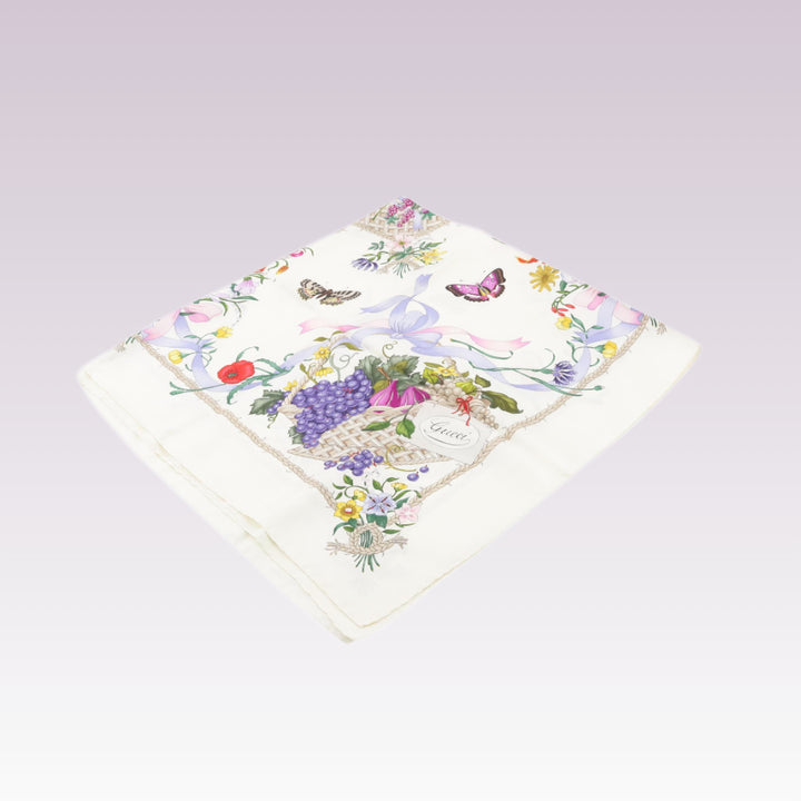 White Silk Scarf