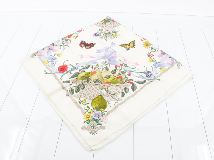 White Silk Scarf