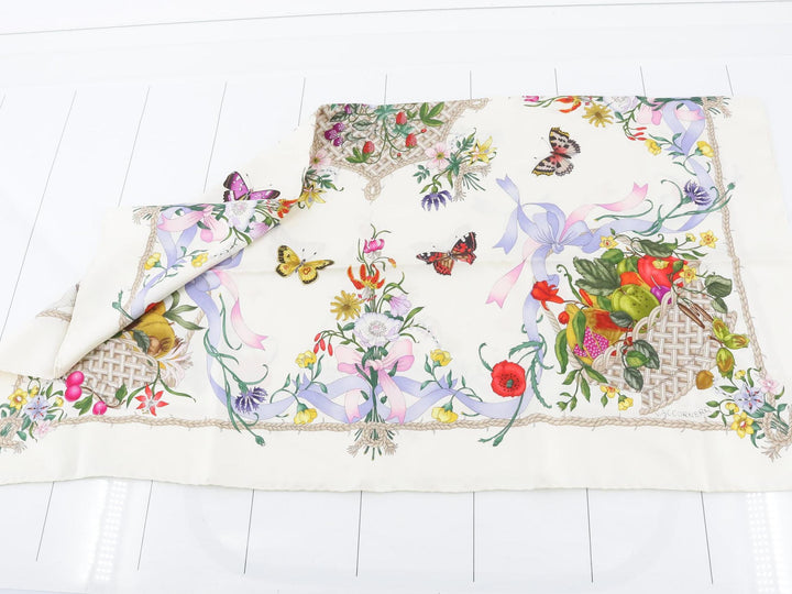 White Silk Scarf