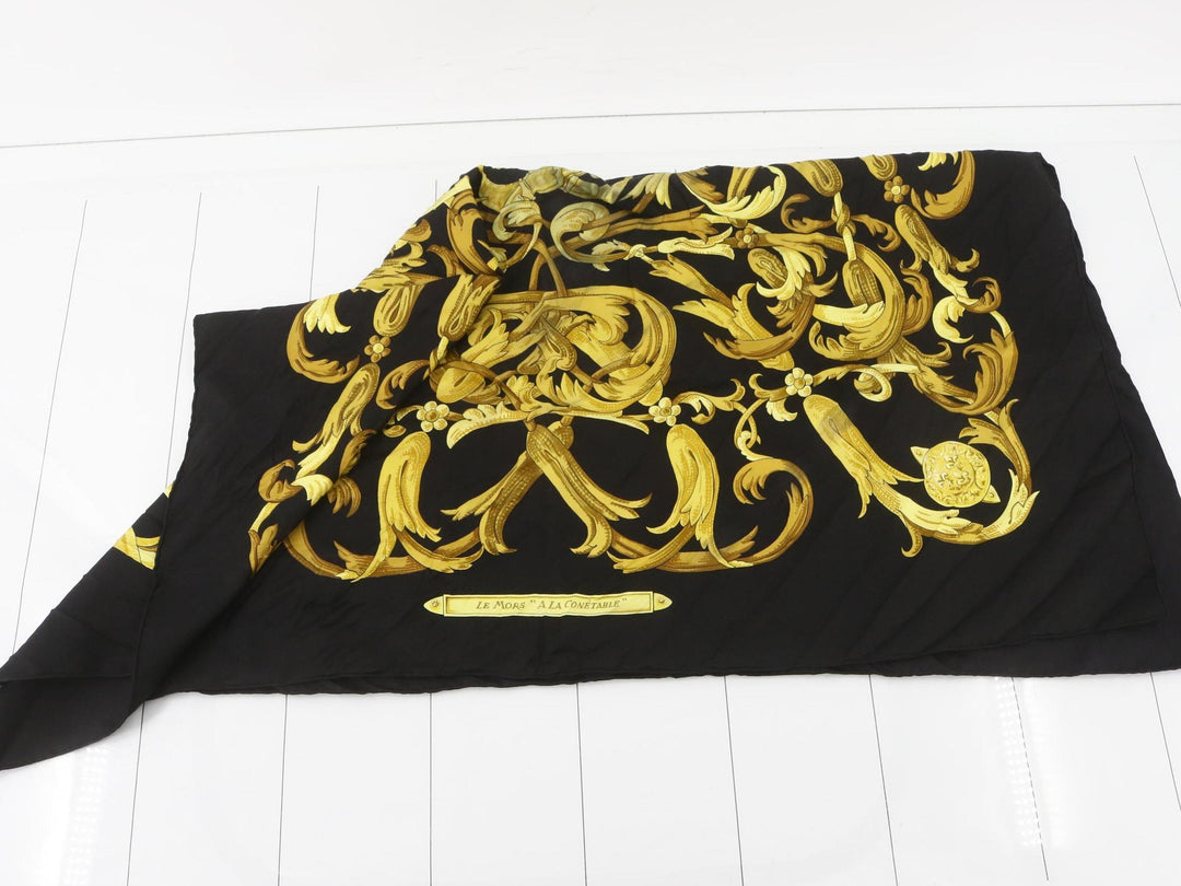 Black Silk Scarf