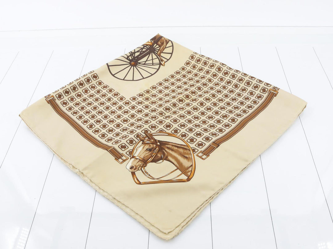 Beige Silk Scarf
