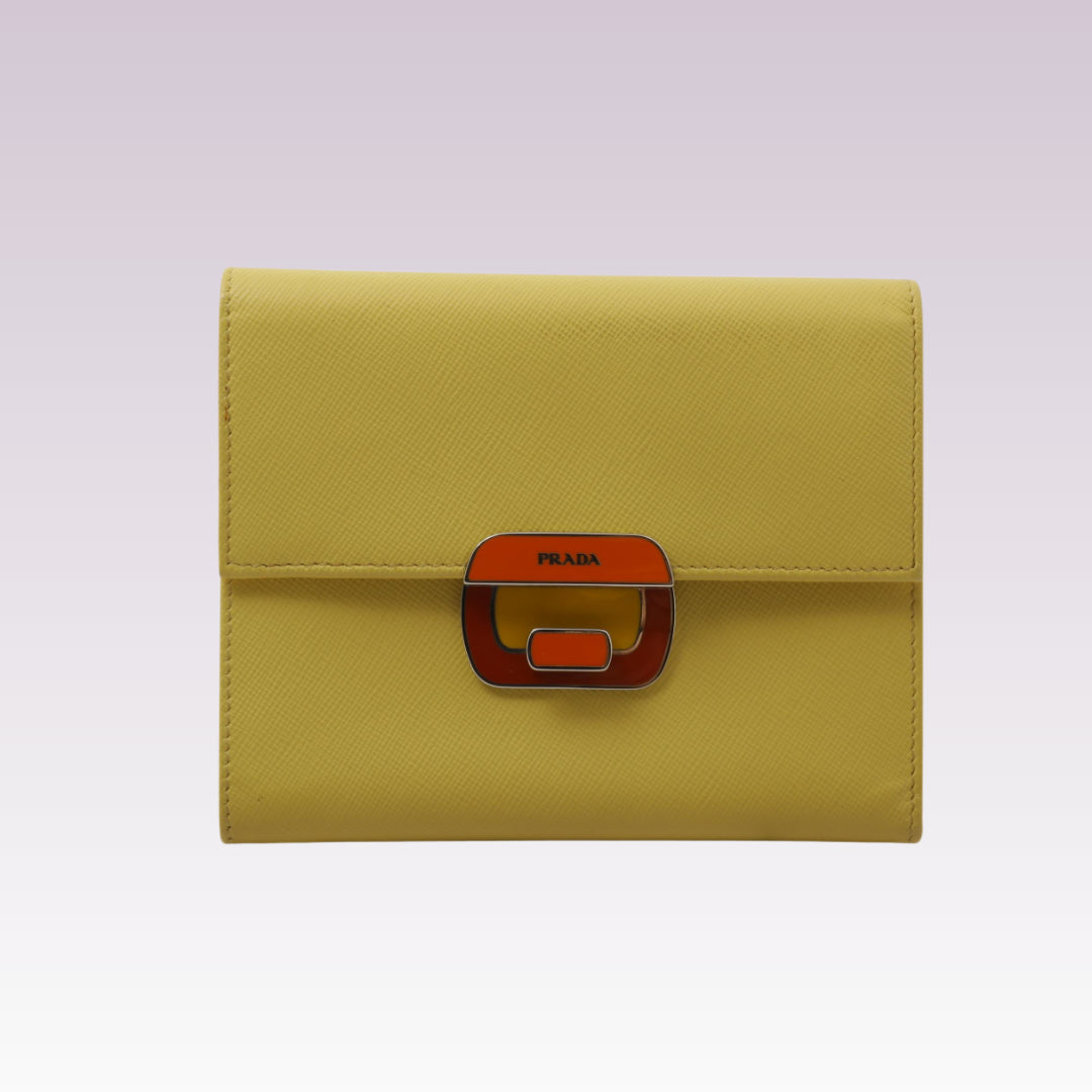Yellow Tri-Fold Wallet