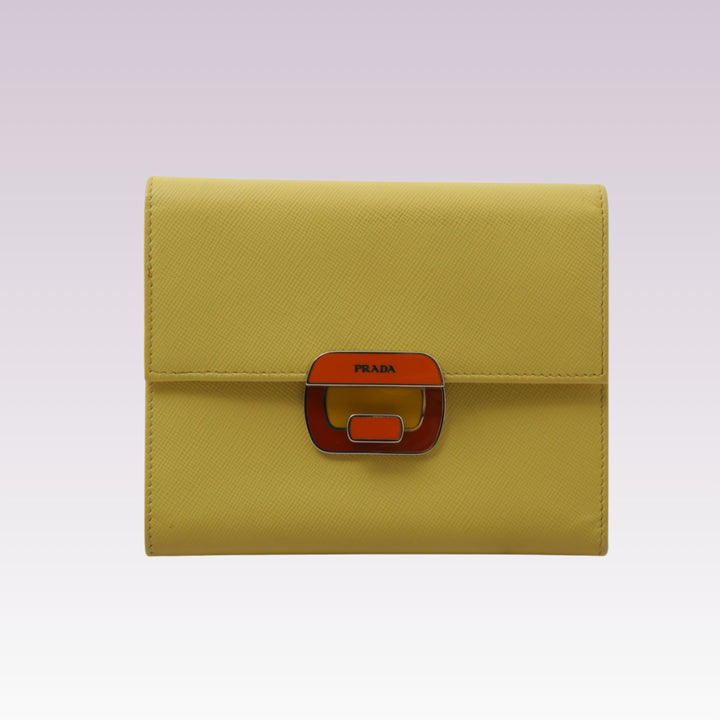 Yellow Tri-Fold Wallet