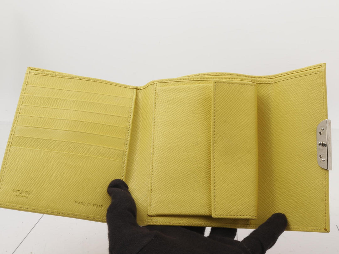 Yellow Tri-Fold Wallet