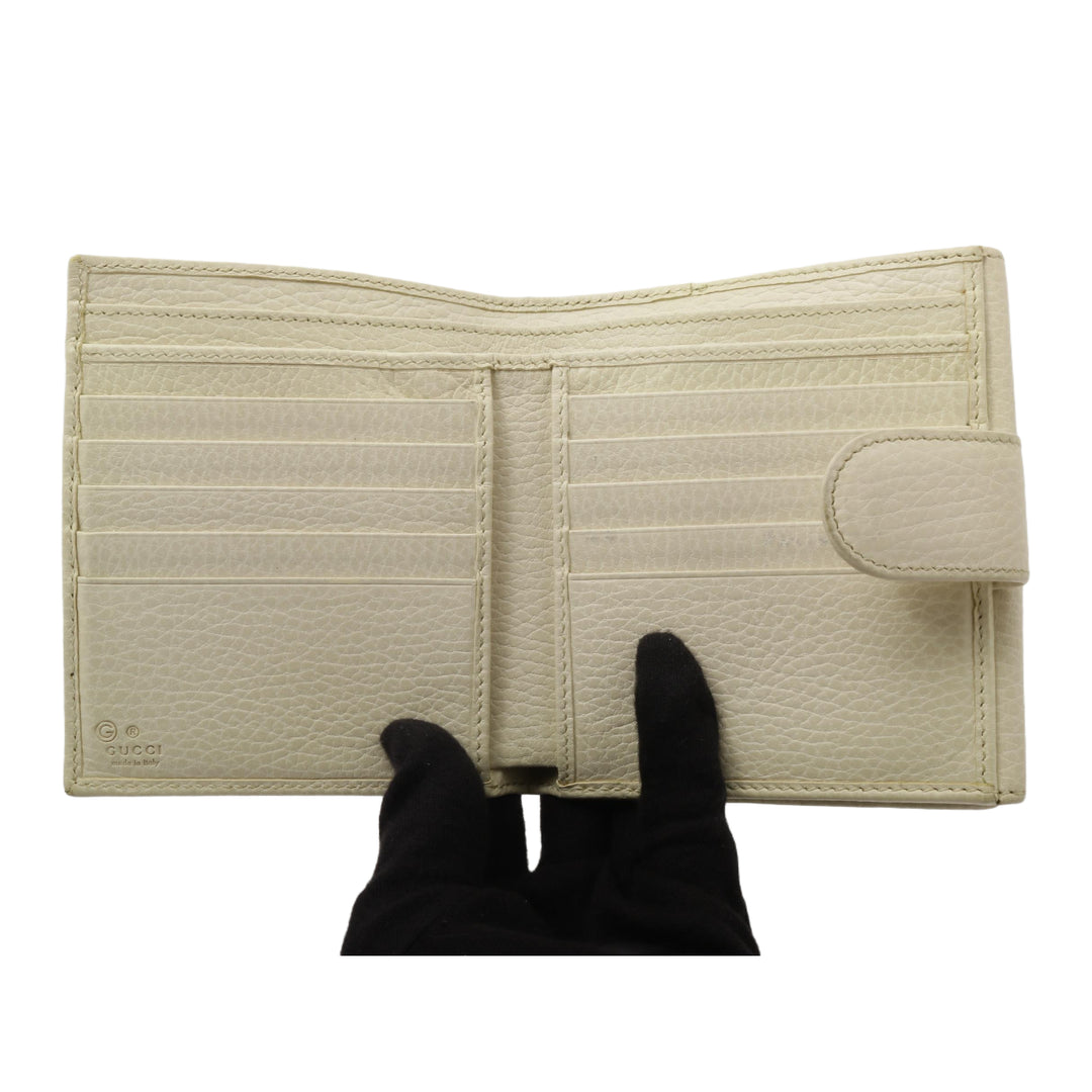 Beige Interlocking Compact Wallet