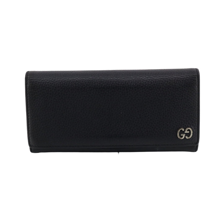 Black Double GG Long Wallet