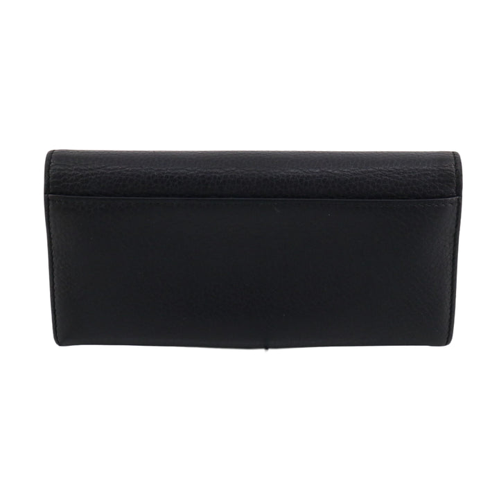 Black Double GG Long Wallet