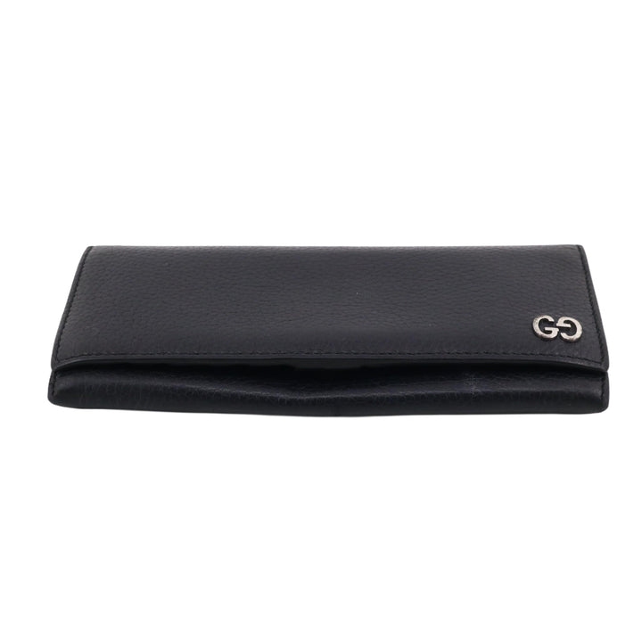 Black Double GG Long Wallet