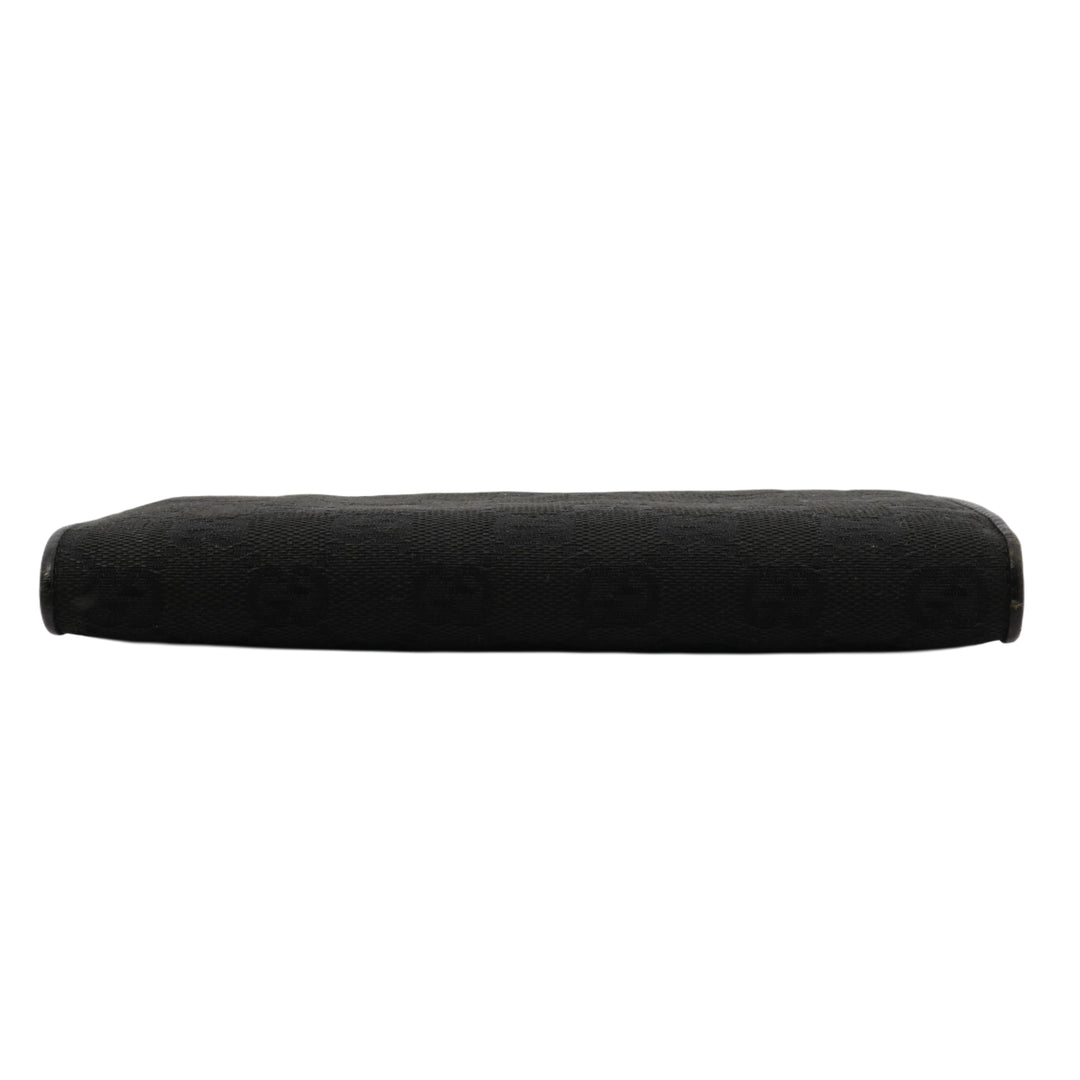 Black GG Canvas Long Wallet