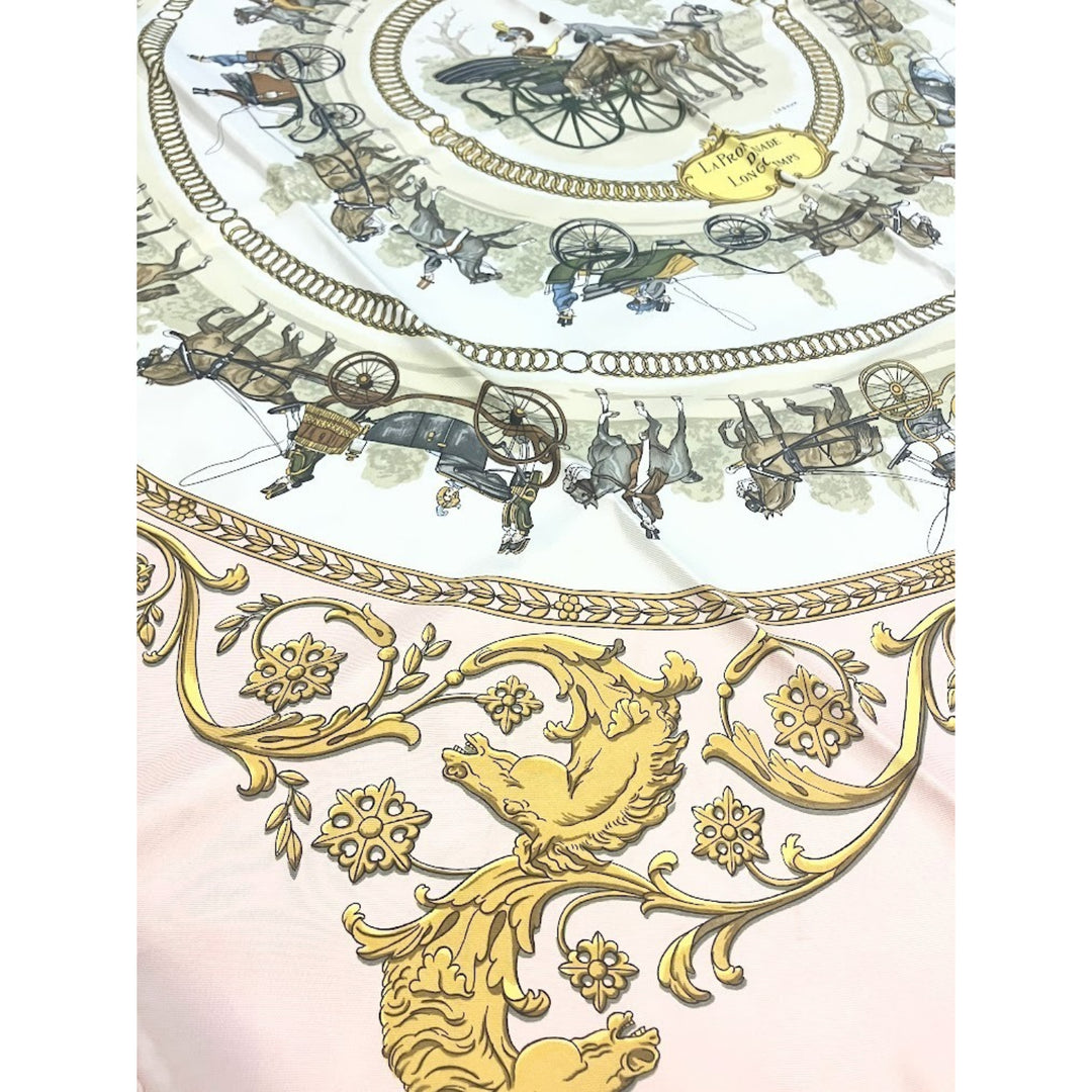 Hermes Pink Silk Scarf