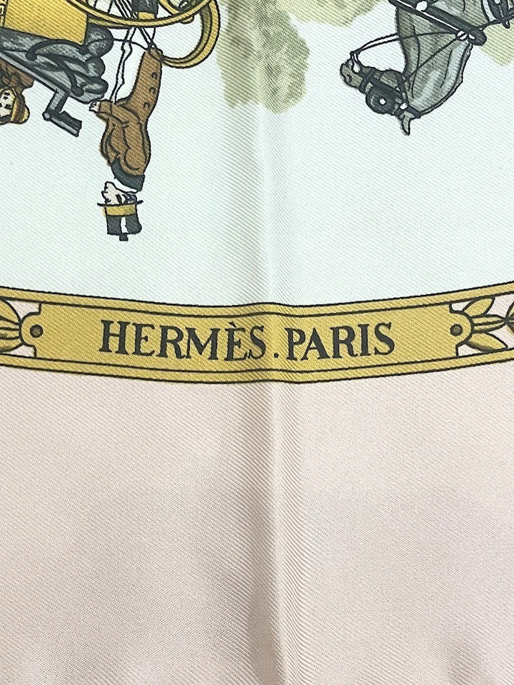 Hermes Pink Silk Scarf