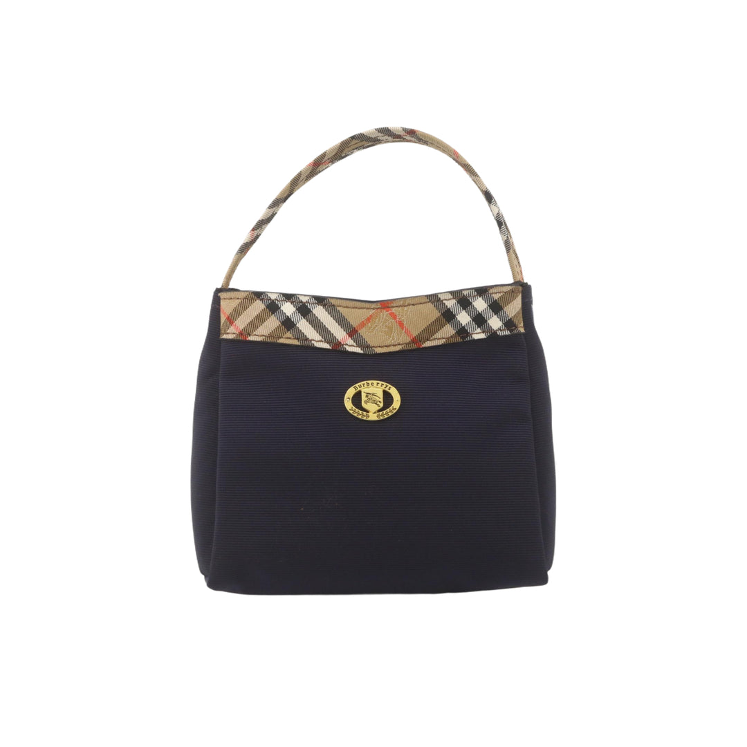 Navy Blue House Check Handbag