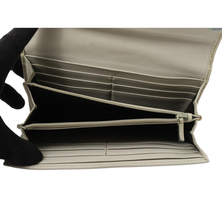Beige Sima Long Wallet