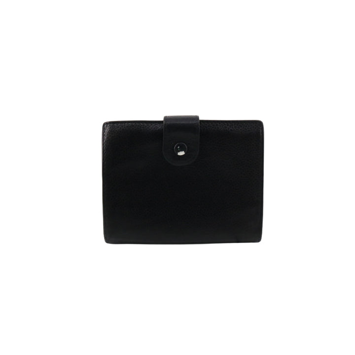 Navy Blue Caviar Compact Wallet