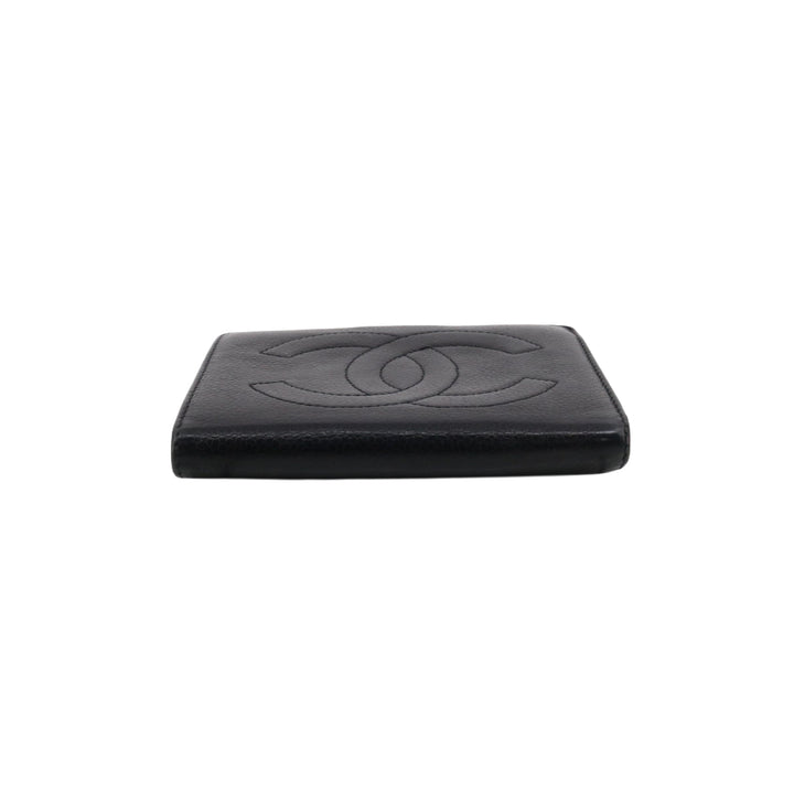 Navy Blue Caviar Compact Wallet