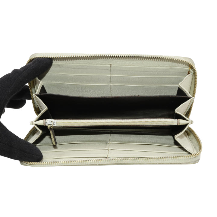 White Sima Zippy Wallet