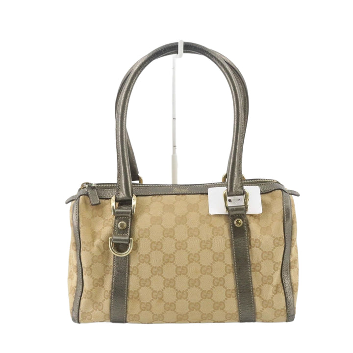 Beige GG Canvas Boston Bag