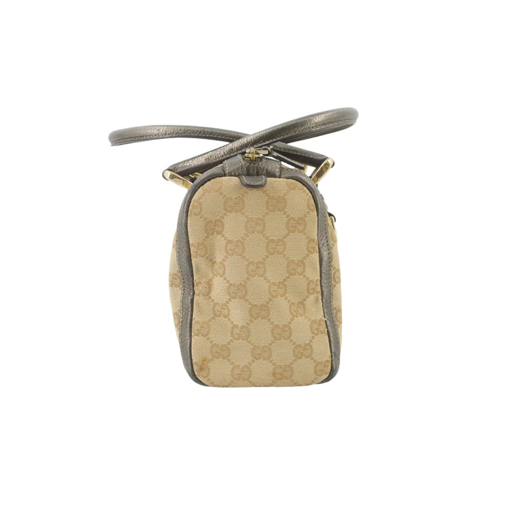 Beige GG Canvas Boston Bag