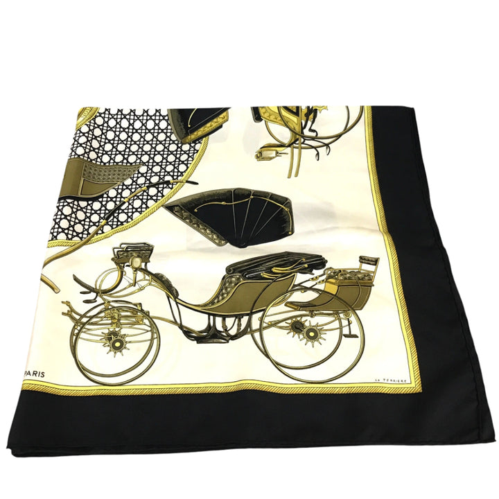 Hermes Navy Blue Silk Scarf